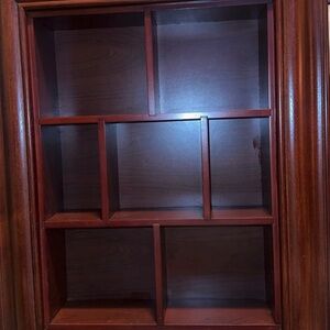 Pottery Barn Rich Mahogany Display Shelf
